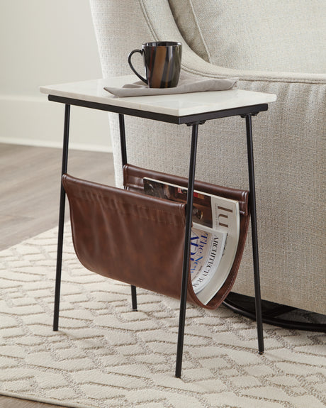 Furniture City Houma - Ashley Furniture - Etanbury Accent Table - Accent Table / Brown/Black/White - A4000254