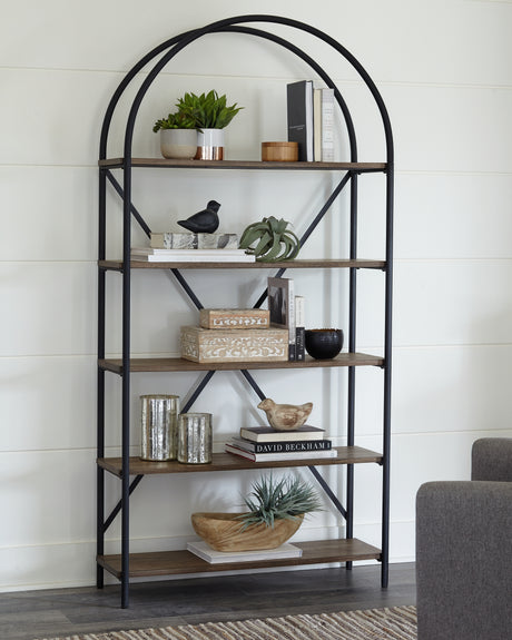 Furniture City Houma - Ashley Furniture - Galtbury Bookcase - Bookcase / Brown/Black - A4000325