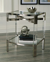 Furniture City Houma - Ashley Furniture - Chaseton Accent Table - Accent Table / Clear/Silver Finish - A4000334