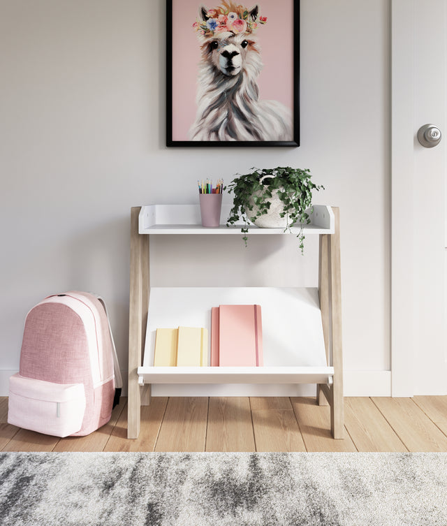 Furniture City Houma - Ashley Furniture - Blariden Small Bookcase - Small Bookcase / White/Tan - A4000361