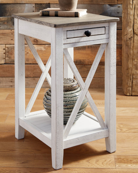 Furniture City Houma - Ashley Furniture - Adalane Accent Table - Accent Table / White/Gray - A4000374