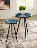 Furniture City Houma - Ashley Furniture - Clairbelle Accent Table (Set of 2) - Accent Table (Set of 2) / Teal - A4000523