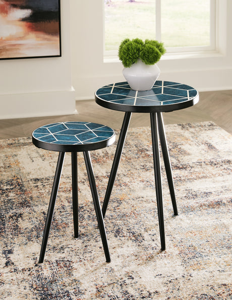 Furniture City Houma - Ashley Furniture - Clairbelle Accent Table (Set of 2) - Accent Table (Set of 2) / Teal - A4000523