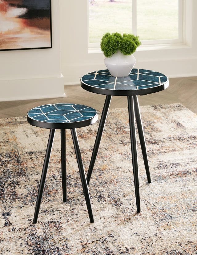 Furniture City Houma - Ashley Furniture - Clairbelle Accent Table (Set of 2) - Accent Table (Set of 2) / Teal - A4000523