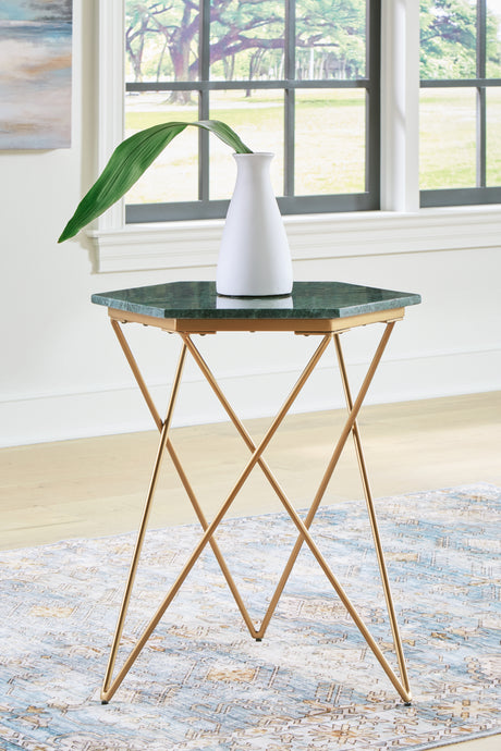 Furniture City Houma - Ashley Furniture - Engelton Accent Table - Accent Table / Green/Gold - A4000526