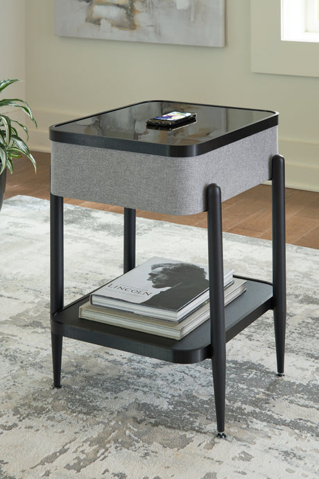 Furniture City Houma - Ashley Furniture - Jorvalee Accent Table with Speaker - Accent Table with Speaker / Gray/Black - A4000550