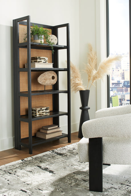 Furniture City Houma - Ashley Furniture - Abyard Bookcase - Bookcase / Black/Natural - A4000574