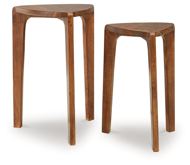 Furniture City Houma - Ashley Furniture - Brynnleigh Accent Table (Set of 2) - Accent Table Set (Set of 2) / Medium Brown - A4000607