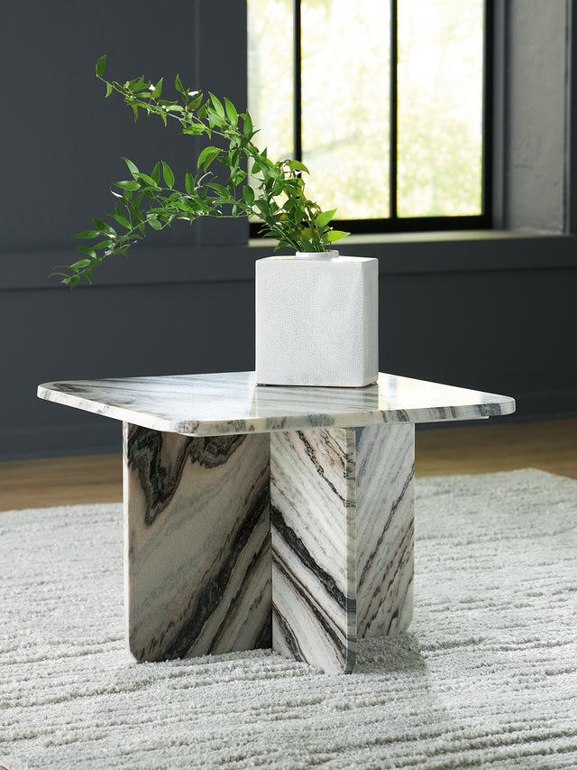 Furniture City Houma - Ashley Furniture - Baretton Accent Coffee Table - Accent Cocktail Table / Black/White/Taupe - A4000670