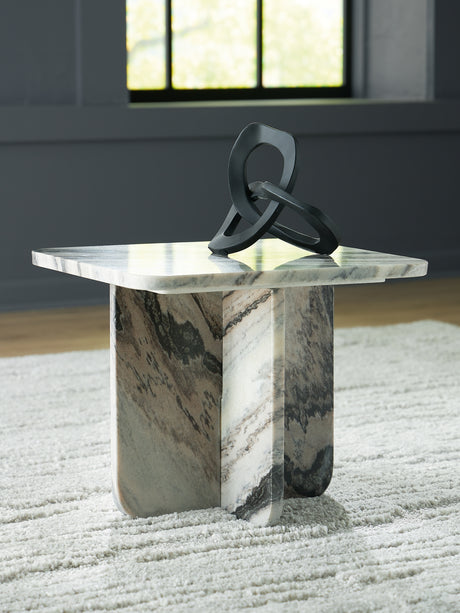 Furniture City Houma - Ashley Furniture - Baretton Accent Coffee Table - Accent Cocktail Table / Black/White/Taupe - A4000671