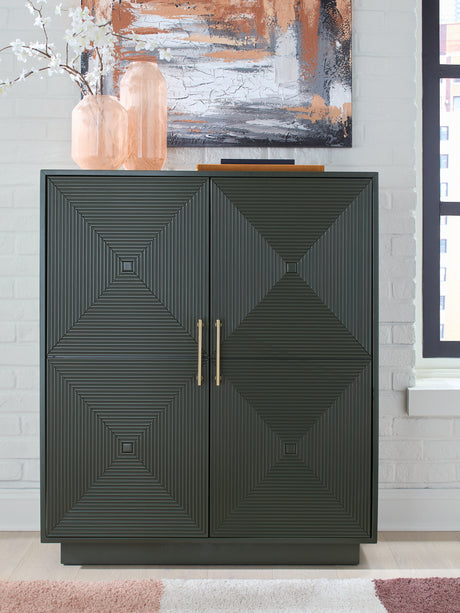Furniture City Houma - Ashley Furniture - Geirwood Accent Cabinet - Accent Cabinet / Dark Green - A4000676