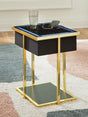 Furniture City Houma - Ashley Furniture - Rexwell Accent Table with Speaker - Accent Table with Speaker / Black/Gold Finish - A4000681