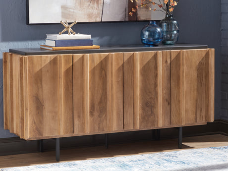 Furniture City Houma - Ashley Furniture - Quintavious Accent Cabinet - Accent Cabinet / Brown/Charcoal - A4000685