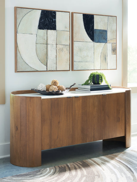 Furniture City Houma - Ashley Furniture - Fitzroy Accent Cabinet - Accent Cabinet / Brown/White - A4000688