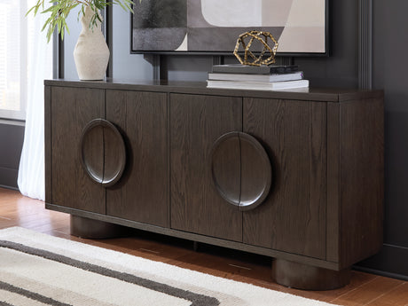 Furniture City Houma - Ashley Furniture - Veeda Accent Cabinet - Accent Cabinet / Dark Brown - A4000703