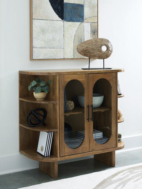 Furniture City Houma - Ashley Furniture - Niall Accent Cabinet - Accent Cabinet / Light Brown - A4000707