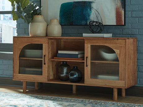 Furniture City Houma - Ashley Furniture - Adway Accent Cabinet - Accent Cabinet / Natural Brown - A4000709