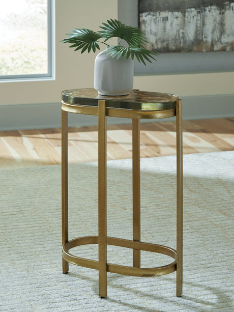 Furniture City Houma - Ashley Furniture - Porterville Accent Table - Accent Table / Gold Finish - A4000716