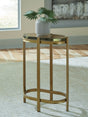 Furniture City Houma - Ashley Furniture - Porterville Accent Table - Accent Table / Gold Finish - A4000716