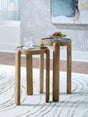 Furniture City Houma - Ashley Furniture - Jossor Accent Table (Set of 2) - Accent Table Set (Set of 2) / Light Brown - A4000726