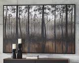 Furniture City Houma - Ashley Furniture - Philyra Wall Decor - Wall Art / Black/Orange/Silver - A8000253