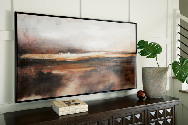 Furniture City Houma - Ashley Furniture - Drewland Wall Art - Wall Art / Black/Brown/Orange - A8000375