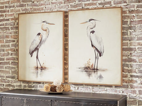 Furniture City Houma - Ashley Furniture - Aubinell Wall Art (Set of 2) - Wall Art Set (Set of 2) / Beige - A8000414