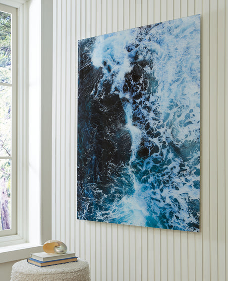 Furniture City Houma - Ashley Furniture - Clemick Wall Art - Wall Art / Turquoise - A8000422