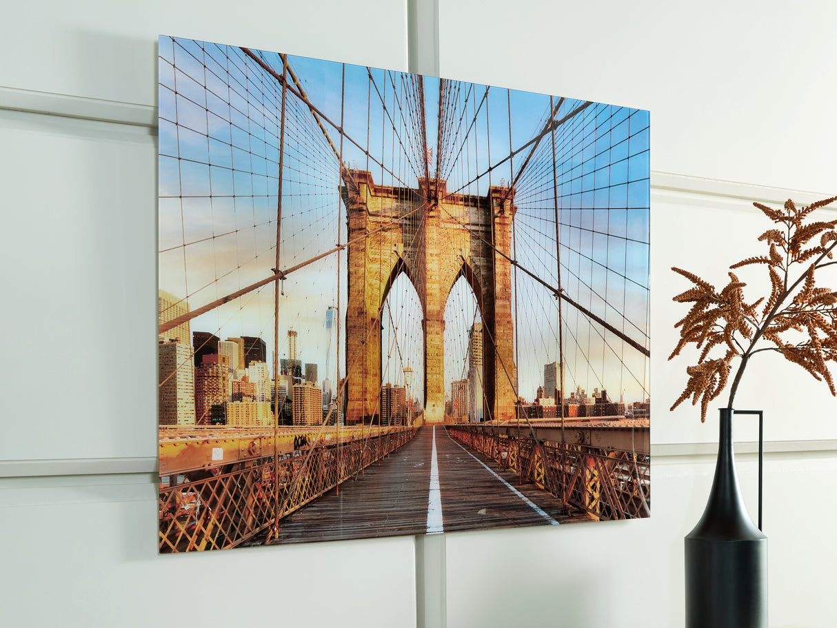 Furniture City Houma - Ashley Furniture - Shayward Wall Decor - Wall Art / Blue/Amber - A8000435