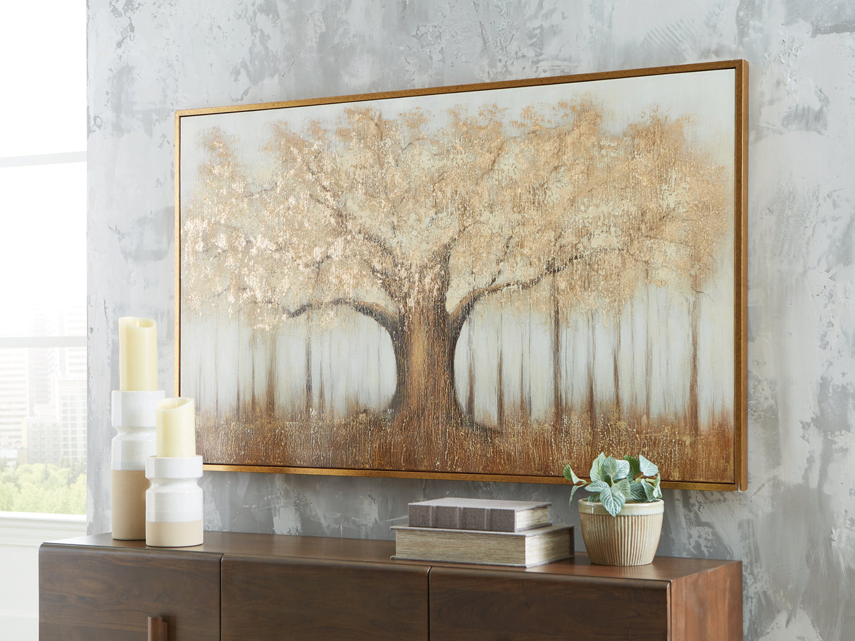 Furniture City Houma - Ashley Furniture - Dalewick Wall Art - Wall Art / Brown/Gray/Gold Finish - A8000448