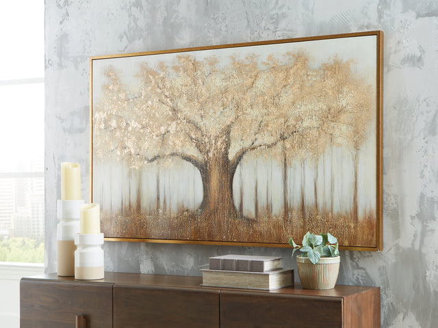Furniture City Houma - Ashley Furniture - Dalewick Wall Art - Wall Art / Brown/Gray/Gold Finish - A8000448