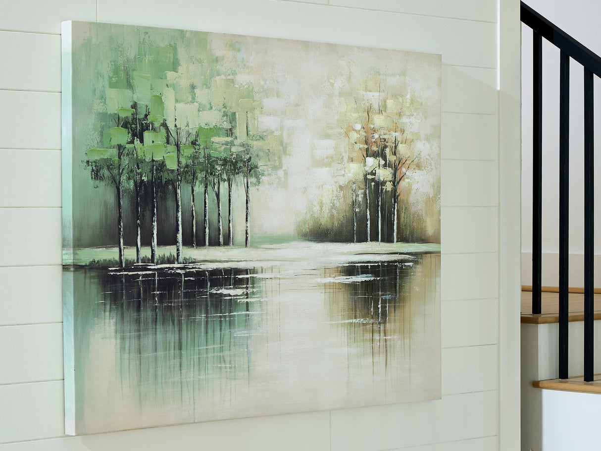 Furniture City Houma - Ashley Furniture - Garlenridge Wall Art - Wall Art / Green/Tan/White - A8000470
