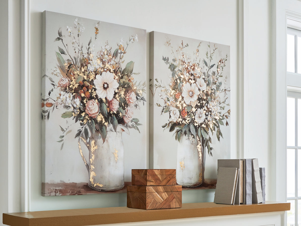 Furniture City Houma - Ashley Furniture - Faisaldon Wall Art (Set of 2) - Wall Art Set (Set of 2) / Multi - A8000476
