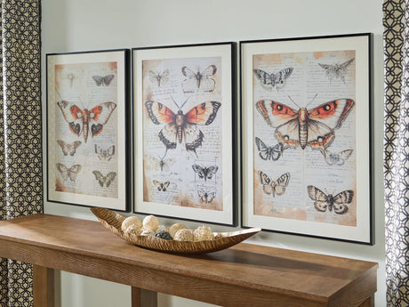 Furniture City Houma - Ashley Furniture - Jossletts Wall Art (Set of 3) - Wall Art Set (3/CN) / Orange/Black/Ivory - A8000490