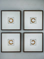 Furniture City Houma - Ashley Furniture - Dallbourne Wall Art (Set of 4) - Wall Art Set (4/CN) / White/Gold Finish - A8000491