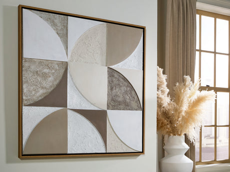 Furniture City Houma - Ashley Furniture - Harelman Wall Art - Wall Art / Tan/Taupe/White - A8000502