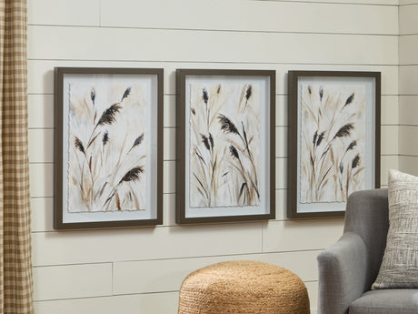 Furniture City Houma - Ashley Furniture - Honslow Wall Art (Set of 3) - Wall Art Set (3/CN) / Brown/Black/White - A8000506