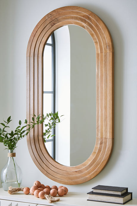 Furniture City Houma - Ashley Furniture - Daverly Accent Mirror - Accent Mirror / Brown - A8010326