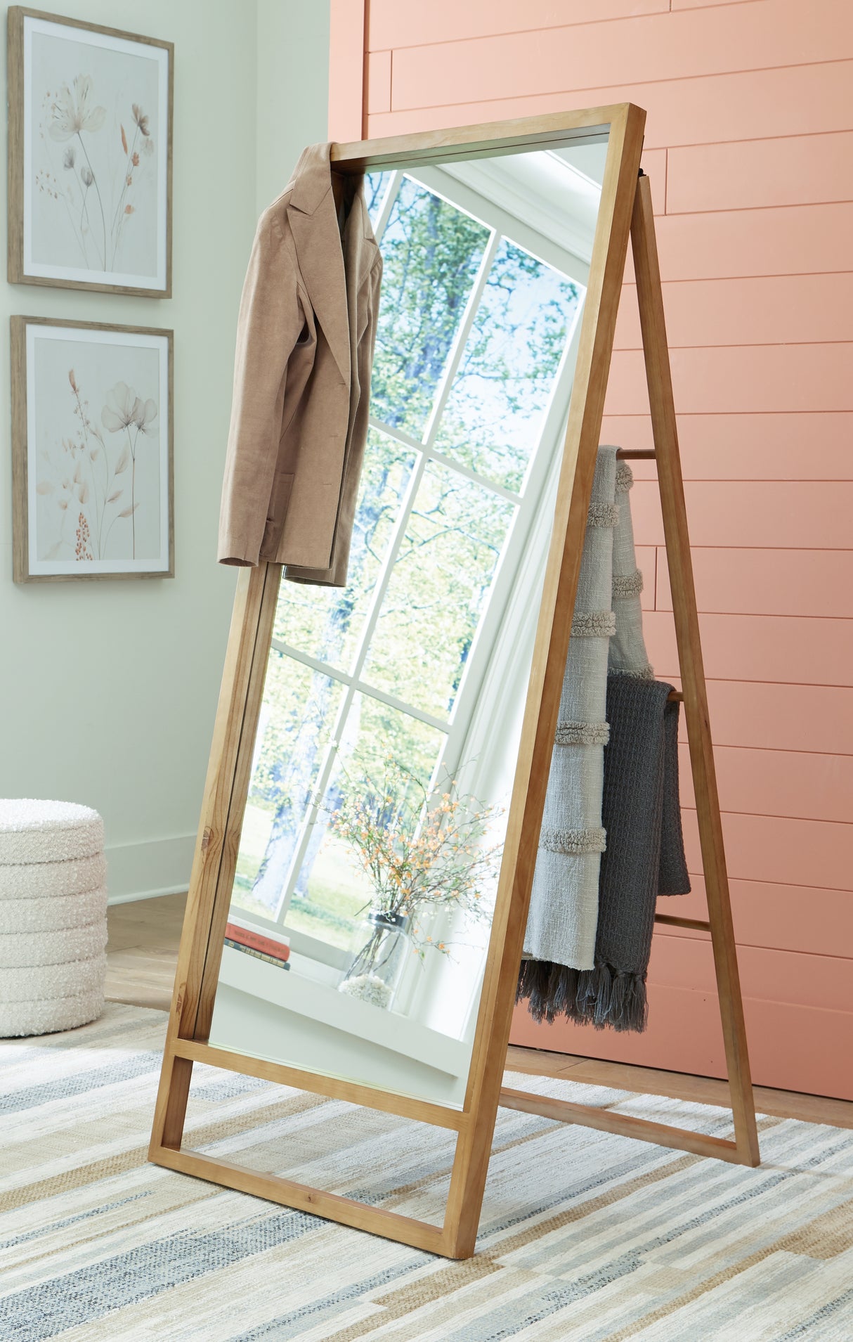 Furniture City Houma - Ashley Furniture - Devford Floor Mirror - Floor Mirror / Brown - A8010341
