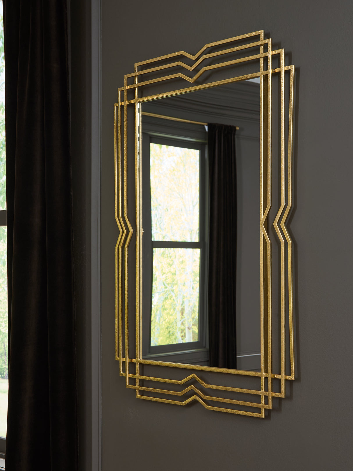 Furniture City Houma - Ashley Furniture - Claybrook Accent Mirror - Accent Mirror / Gold Finish - A8010349