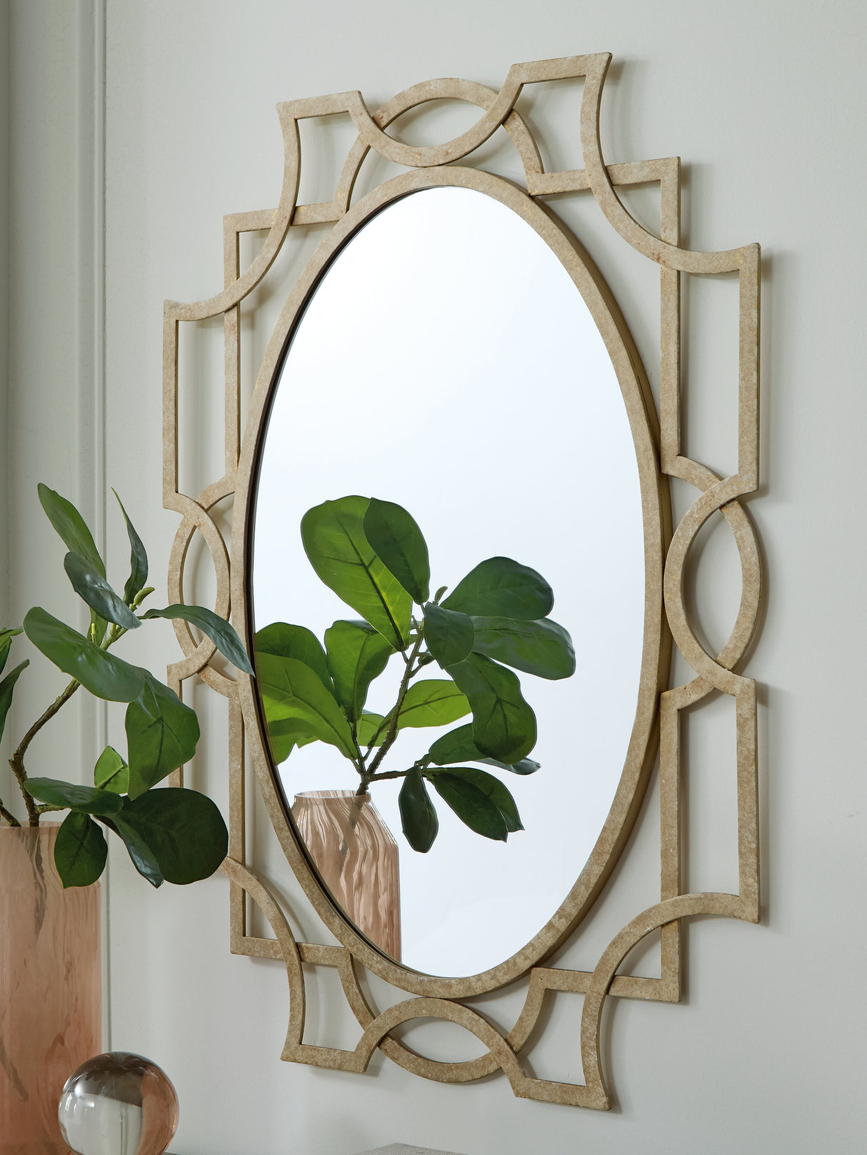 Furniture City Houma - Ashley Furniture - Fulkmore Accent Mirror - Accent Mirror / Antique Gold Finish - A8010350