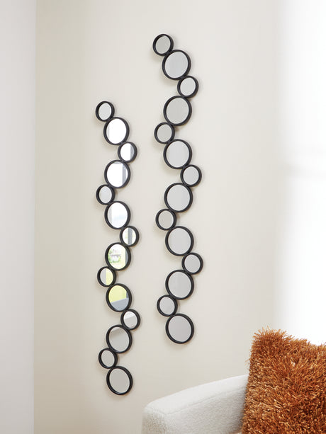 Furniture City Houma - Ashley Furniture - Vinler Mirror - Accent Mirror Set (Set of 2) / Black - A8010353