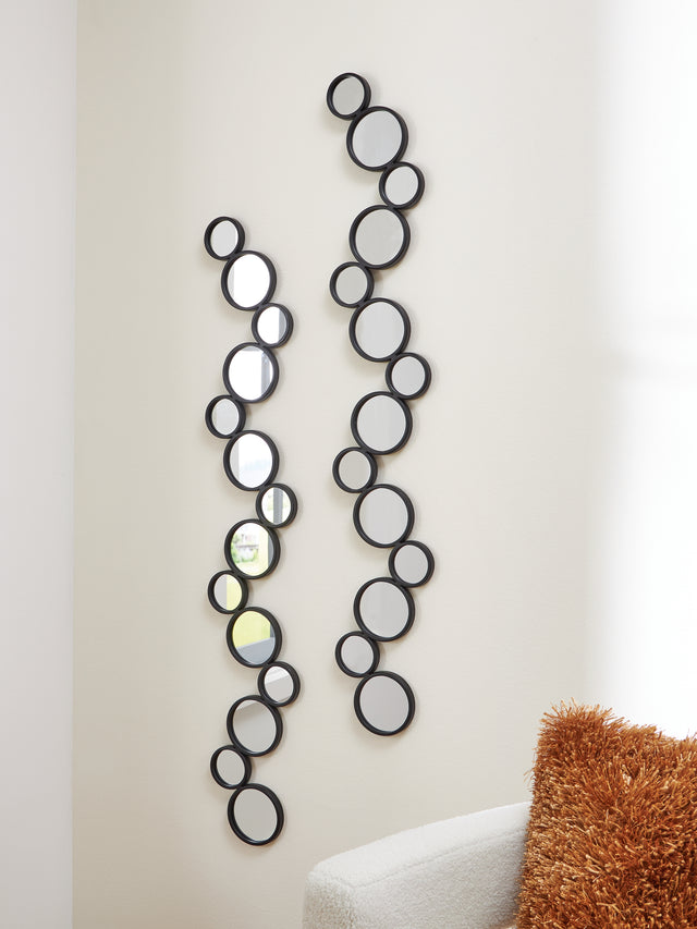Furniture City Houma - Ashley Furniture - Vinler Mirror - Accent Mirror Set (Set of 2) / Black - A8010353
