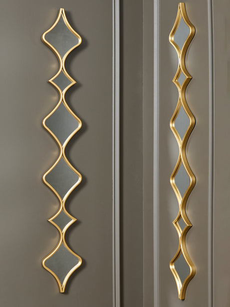 Furniture City Houma - Ashley Furniture - Harriswood Accent Mirror Set (Set of 2) - Accent Mirror Set (Set of 2) / Gold Finish - A8010354