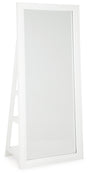 Furniture City Houma - Ashley Furniture - Evesen Floor Standing Mirror/Storage - Floor Standing Mirror/Storage / White - A8010383