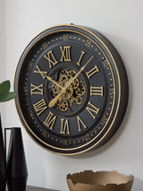 Furniture City Houma - Ashley Furniture - Dairton Wall Clock - Wall Clock / Black/Gold Finish - A8010385