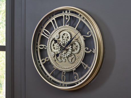 Furniture City Houma - Ashley Furniture - Gilover Wall Clock - Wall Clock / Champagne Finish - A8010386