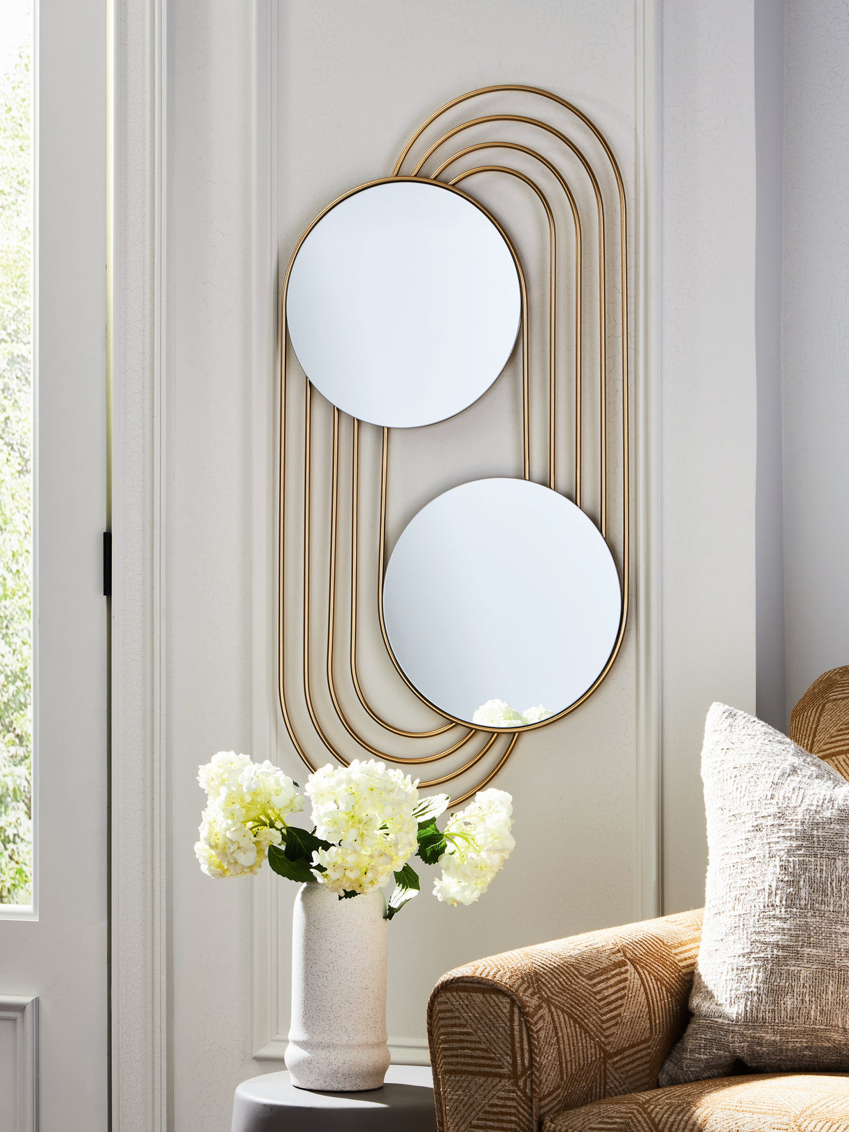 Furniture City Houma - Ashley Furniture - Warrenley Mirror - Accent Mirror / Gold Finish - A8010401