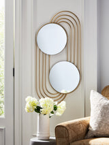 Furniture City Houma - Ashley Furniture - Warrenley Mirror - Accent Mirror / Gold Finish - A8010401