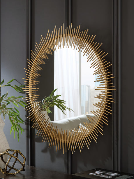 Furniture City Houma - Ashley Furniture - Wainport Mirror - Accent Mirror / Gold Finish - A8010405